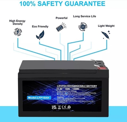 batería de fosfato de litio de 12.8V 10Ah incorporada batería recargable LiFePO4
