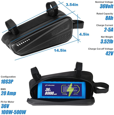 Batería de litio impermeable de la vespa 36V 12Ah/batería de ión de litio de 8AH 48V 10ah