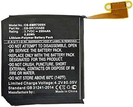 batería recargable R732 UN38.3 del ion de litio del engranaje S2 de la batería de litio de 250mAh 3C