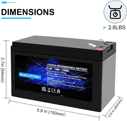 Batería recargable de fosfato de litio LFP IP67 12.8V 100Ah LiFePO4