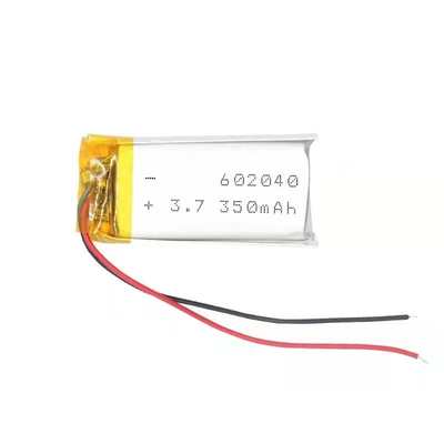 Batería recargable blanca del polímero de litio de la batería li-ion de 400mah 3.7v 350mah