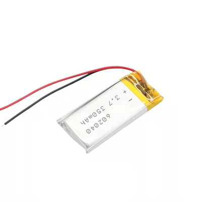 Batería recargable blanca del polímero de litio de la batería li-ion de 400mah 3.7v 350mah