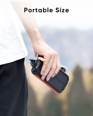 Cargador solar portátil impermeable Dynamo / Power Bank 26800mAh UN38.3