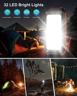 Cargador solar portátil impermeable Dynamo / Power Bank 26800mAh UN38.3