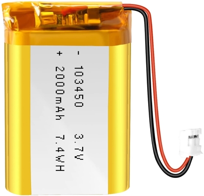 Batería recargable de iones de litio de NCM 3.7v 2000mah/conector JST de la batería de iones de litio