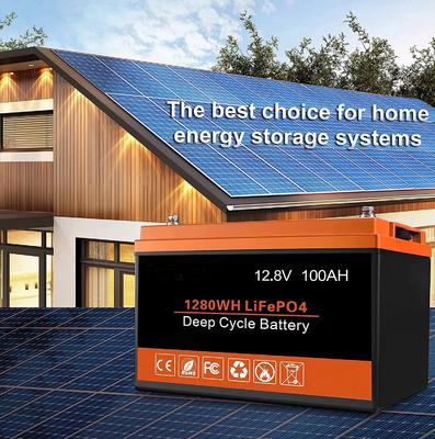 Batería de almacenamiento de energía solar LFP 100AH ​​12V Batería de litio recargable BMS